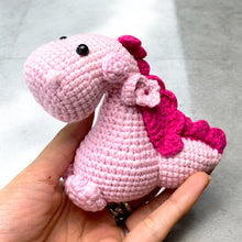 Load image into Gallery viewer, Cute Friendly Dragon Crochet Keychain K040