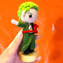 Load image into Gallery viewer, Green Hair Swordsman Crochet Figure K0201
