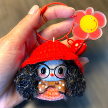 Load image into Gallery viewer, Cute Curly Hair Hat Girl Crochet Keychain K013