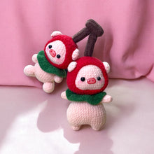 Load image into Gallery viewer, Double Magnet Cherry Piggy Micro Crochet Premium Figure K0557