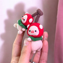 Load image into Gallery viewer, Double Magnet Cherry Piggy Micro Crochet Premium Figure K0557