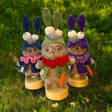 Load image into Gallery viewer, Double Bunny Wool Crochet Figure K0241
