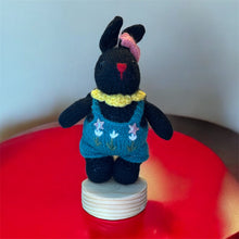 Load image into Gallery viewer, Knitted Overall Bunny with Bow K0602