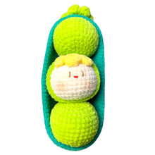 Load image into Gallery viewer, Cute 3 Pea's in a Pod Crochet Keychain K034