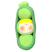 Load image into Gallery viewer, Cute 3 Pea's in a Pod Crochet Keychain K034