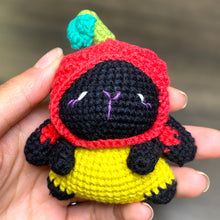 Load image into Gallery viewer, Cute Black Apple Bunny Crochet Keychain K038
