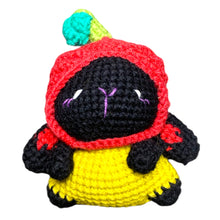 Load image into Gallery viewer, Cute Black Apple Bunny Crochet Keychain K038