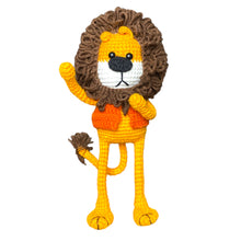 Load image into Gallery viewer, Cute Lion Full Body Fella with Vest Crochet Keychain K041
