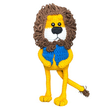 Load image into Gallery viewer, Cute Lion Full Body Fella with Vest Crochet Keychain K041