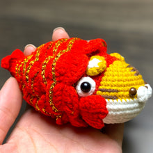 Load image into Gallery viewer, Cute Japanese Koi Fish Tiger Crochet Keychain K042