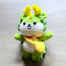 Load image into Gallery viewer, Cute Dragon Friend Wearing Bag Crochet Keychain K045