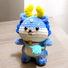 Load image into Gallery viewer, Cute Dragon Friend Wearing Bag Crochet Keychain K045