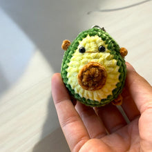 Load image into Gallery viewer, Soft Avocado Buddy Crochet Keychain K0206