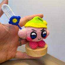 Load image into Gallery viewer, Pink Bubble Sword Boy Crochet Figure K0209