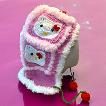 Load image into Gallery viewer, White Kitten Fuzzy Pink Weather Hoodie