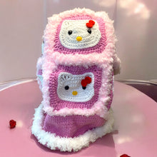 Load image into Gallery viewer, White Kitten Fuzzy Pink Weather Hoodie