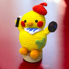 Load image into Gallery viewer, Happy Art Lover Ducky Crochet Keychain K0211