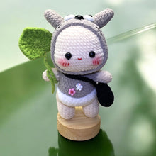 Load image into Gallery viewer, Friendly Grey Friend Costume Baby Crochet Keychain K0212