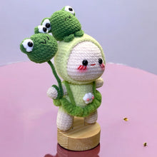 Load image into Gallery viewer, Green Frog Costume Baby Crochet Keychain K0213