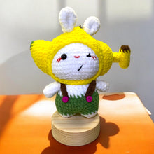 Load image into Gallery viewer, Banana Head Bunny Boy Crochet Keychain K0214