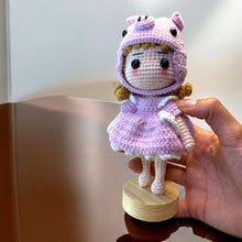 Load image into Gallery viewer, Piggy Hat Gal Crochet Figure K0215