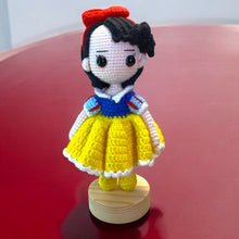 Load image into Gallery viewer, Apple Blue Ballroom Girl Crochet Figure K0220