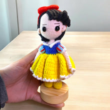 Load image into Gallery viewer, Apple Blue Ballroom Girl Crochet Figure K0220
