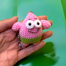 Load image into Gallery viewer, Velvety Rosy Pink Boy Crochet Keychain K0223