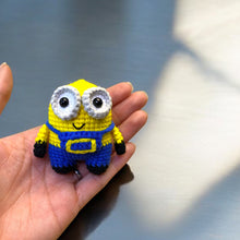 Load image into Gallery viewer, Yellow Helper Buddy Crochet Keychain K0225