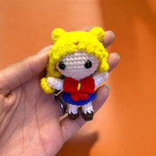 Load image into Gallery viewer, Yellow Shipmate Girl Crochet Keychain K0226