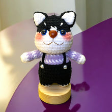 Load image into Gallery viewer, Uncle Cat Soft Crochet Keychain K0302