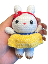 Load image into Gallery viewer, Cute Bunny In Apple Girl Dress Crochet Keychain K011