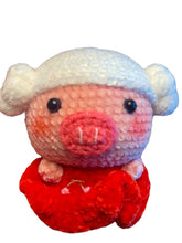 Load image into Gallery viewer, Cute BathTowel Head Piggy Crochet Keychain K026