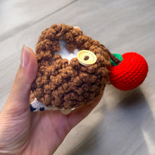 Load image into Gallery viewer, Secret Apple Hedgehog Crochet Pouch Keychain K0403