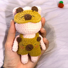 Load image into Gallery viewer, PJ Slumber Party Piggy Friends with Eyemask Soft Crochet Keychain K0413