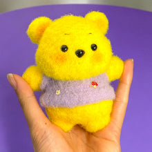 Load image into Gallery viewer, Sun Fuzzy Bear with Magnetic Head Crochet Figure K0417