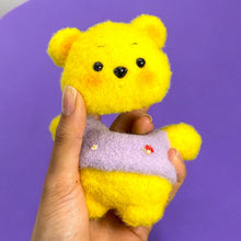 Load image into Gallery viewer, Sun Fuzzy Bear with Magnetic Head Crochet Figure K0417