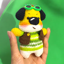 Load image into Gallery viewer, Doggy Biker Guy Soft Crochet Keychain K0421