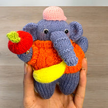 Load image into Gallery viewer, Fruit Fashion Blue Elephant Knitted Figure K0423