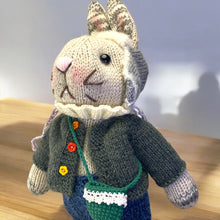 Load image into Gallery viewer, Sophisticated Fashion Bunny Large Knitted Figure K0429
