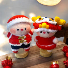 Load image into Gallery viewer, Lucky Chinese Lion Piggy Couple Fuzzy Figure K0430