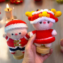 Load image into Gallery viewer, Lucky Chinese Lion Piggy Couple Fuzzy Figure K0430