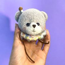 Load image into Gallery viewer, Bear Head Brothers Knitted Keychain's K0508