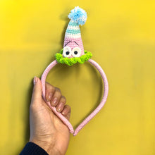 Load image into Gallery viewer, Party Hat Besties Crocheted Headband K0513