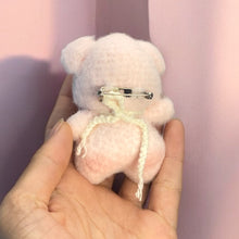 Load image into Gallery viewer, Pinned Fuzzy Baby Animal Friends Crochet Keychain K0516
