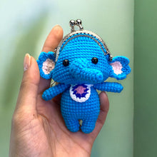 Load image into Gallery viewer, Furry Friends Full Body Coin Purse Crochet Keychain K0518