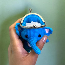 Load image into Gallery viewer, Furry Friends Full Body Coin Purse Crochet Keychain K0518