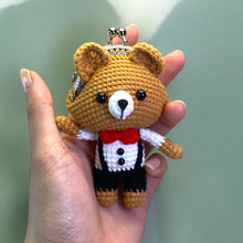Load image into Gallery viewer, Furry Friends Full Body Coin Purse Crochet Keychain K0518