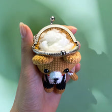 Load image into Gallery viewer, Furry Friends Full Body Coin Purse Crochet Keychain K0518