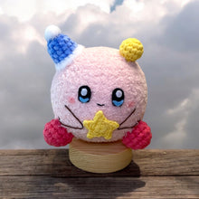 Load image into Gallery viewer, Pink Bubble Boy with Star Bedtime Beanie Fuzzy Crochet Keychain K0524
